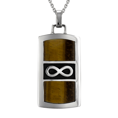 Silver Infinity Cognac Cremation Pendant